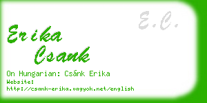 erika csank business card